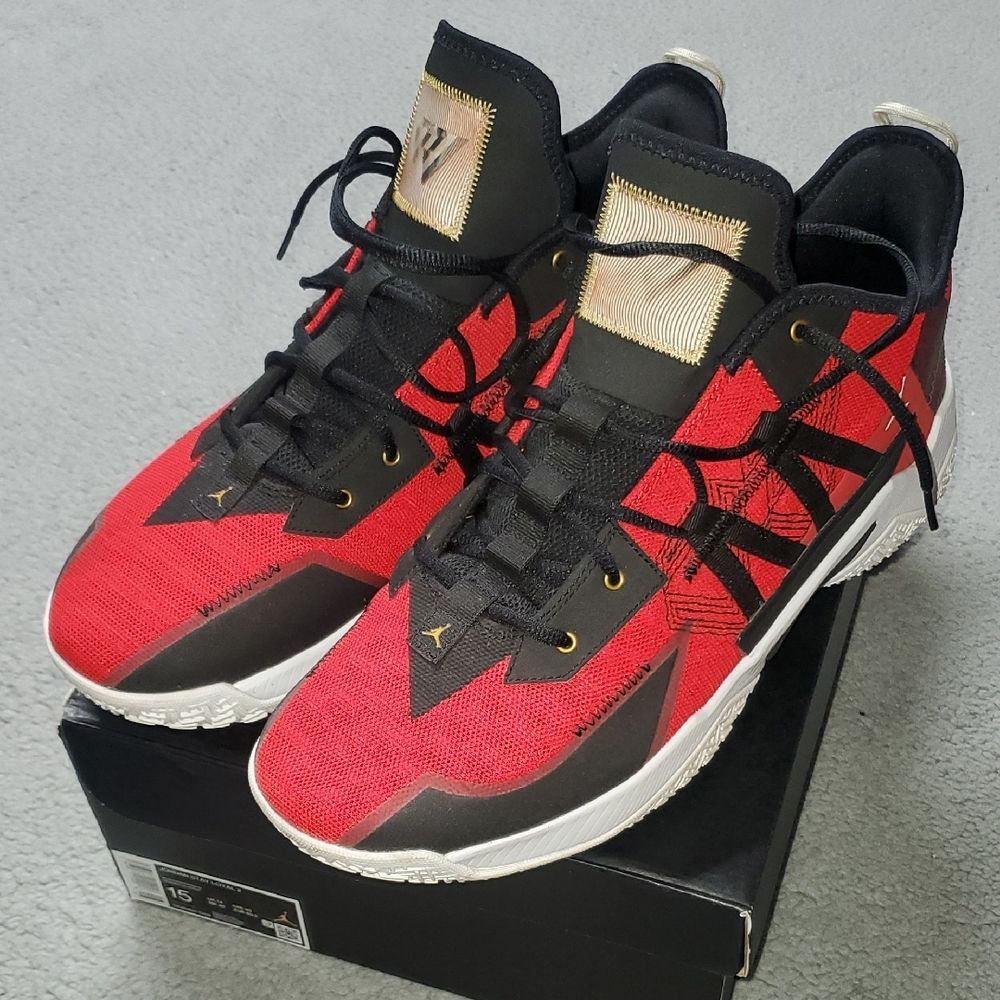 Jordan Stay Loyal 2, Red and Black Athletic Shoes Size 15